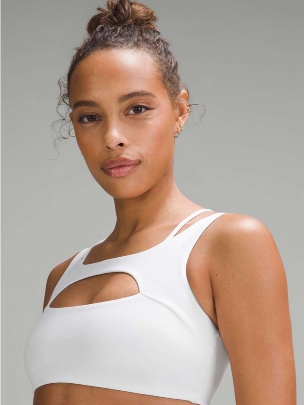 Lululemon Everlux Front Cut-Out Train Bra *Light Support, B/C Cup White Size 10